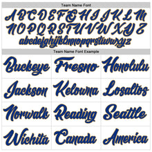 Laden Sie das Bild in den Galerie-Viewer, Custom White Old Gold-Royal Authentic Baseball Jersey