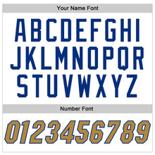 Laden Sie das Bild in den Galerie-Viewer, Custom White Old Gold-Royal Authentic Baseball Jersey