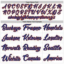 Charger l'image dans la galerie, Custom White Royal Pinstripe Royal-Orange Authentic Baseball Jersey