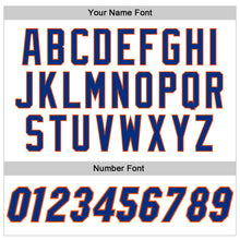 Charger l'image dans la galerie, Custom White Royal Pinstripe Royal-Orange Authentic Baseball Jersey