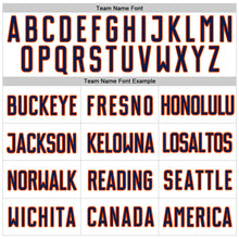 Laden Sie das Bild in den Galerie-Viewer, Custom White Navy-Orange Authentic Baseball Jersey