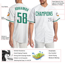 Laden Sie das Bild in den Galerie-Viewer, Custom White Kelly Green-Gray Authentic Baseball Jersey