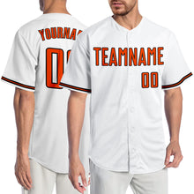 Laden Sie das Bild in den Galerie-Viewer, Custom White Orange-Black Authentic Baseball Jersey