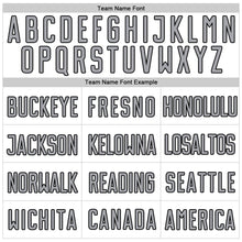 Charger l'image dans la galerie, Custom White Purple Pinstripe Black-Gray Authentic Baseball Jersey