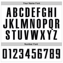 Charger l'image dans la galerie, Custom White Purple Pinstripe Black-Gray Authentic Baseball Jersey