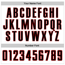 Charger l'image dans la galerie, Custom White Black Pinstripe Black-Red Authentic Baseball Jersey