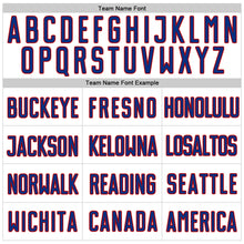 Charger l'image dans la galerie, Custom White Royal Pinstripe Royal-Red Authentic Baseball Jersey