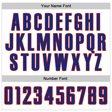 Charger l'image dans la galerie, Custom White Royal Pinstripe Royal-Red Authentic Baseball Jersey