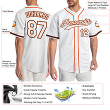 Laden Sie das Bild in den Galerie-Viewer, Custom White White-Orange Authentic Baseball Jersey