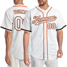 Laden Sie das Bild in den Galerie-Viewer, Custom White White-Orange Authentic Baseball Jersey