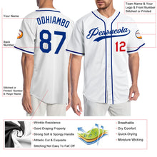 Laden Sie das Bild in den Galerie-Viewer, Custom White Royal-Red Authentic Baseball Jersey