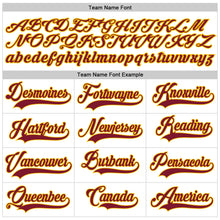 Laden Sie das Bild in den Galerie-Viewer, Custom White Crimson-Gold Authentic Baseball Jersey