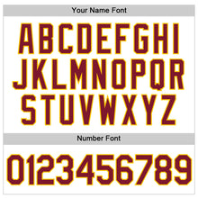 Laden Sie das Bild in den Galerie-Viewer, Custom White Crimson-Gold Authentic Baseball Jersey