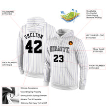 Загрузить изображение в средство просмотра галереи, Custom Stitched White Purple Pinstripe Black-Gray Sports Pullover Sweatshirt Hoodie