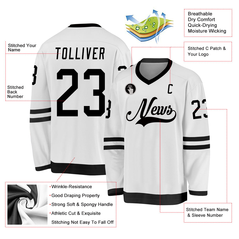 Cheap Custom Black Kelly Green White-Red Hockey Jersey Free Shipping –  CustomJerseysPro