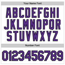 Laden Sie das Bild in den Galerie-Viewer, Custom White Purple-Black Authentic Baseball Jersey