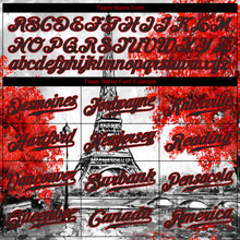 Laden Sie das Bild in den Galerie-Viewer, Custom White Black-Red 3D Pattern Design Eiffel Tower Authentic Baseball Jersey
