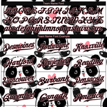 Загрузить изображение в средство просмотра галереи, Custom White Black-Medium Pink 3D Pattern Design Pandas Authentic Baseball Jersey