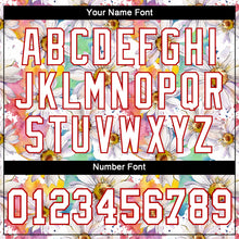 Laden Sie das Bild in den Galerie-Viewer, Custom White White-Red 3D Pattern Design Daisy Authentic Baseball Jersey