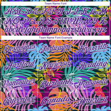 Laden Sie das Bild in den Galerie-Viewer, Custom White Purple-White 3D Pattern Design Hawaii Palm Trees Authentic Baseball Jersey
