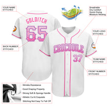Laden Sie das Bild in den Galerie-Viewer, Custom White Pink-Light Blue Authentic Drift Fashion Baseball Jersey