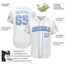 Laden Sie das Bild in den Galerie-Viewer, Custom White Light Blue-Royal Authentic Drift Fashion Baseball Jersey