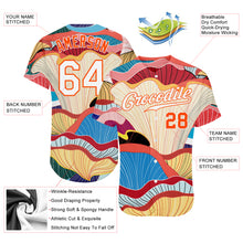 Laden Sie das Bild in den Galerie-Viewer, Custom White White-Orange 3D Pattern Design Flowers Authentic Baseball Jersey
