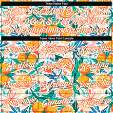 Laden Sie das Bild in den Galerie-Viewer, Custom White Orange 3D Pattern Design Fruit Authentic Baseball Jersey