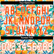 Laden Sie das Bild in den Galerie-Viewer, Custom White Orange 3D Pattern Design Fruit Authentic Baseball Jersey