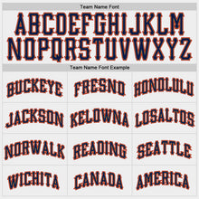 Laden Sie das Bild in den Galerie-Viewer, Custom White Old Gold-Navy Authentic Baseball Jersey