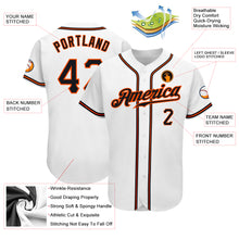 Laden Sie das Bild in den Galerie-Viewer, Custom White Black-Orange Authentic Baseball Jersey