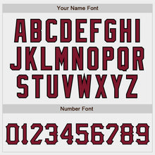 Laden Sie das Bild in den Galerie-Viewer, Custom White Crimson-Black Authentic Baseball Jersey