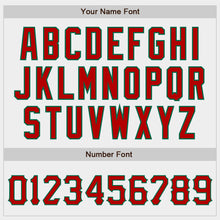 Laden Sie das Bild in den Galerie-Viewer, Custom White Red-Kelly Green Authentic Baseball Jersey