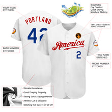 Laden Sie das Bild in den Galerie-Viewer, Custom White Royal-Red Authentic Baseball Jersey