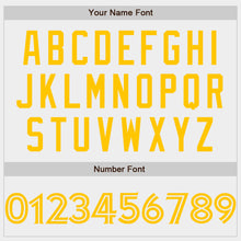 Laden Sie das Bild in den Galerie-Viewer, Custom White White-Gold Authentic Baseball Jersey