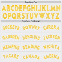 Laden Sie das Bild in den Galerie-Viewer, Custom White White-Gold Authentic Baseball Jersey