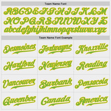 Laden Sie das Bild in den Galerie-Viewer, Custom White Neon Green-Gold Authentic Baseball Jersey
