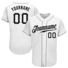 Загрузить изображение в средство просмотра галереи, Custom White Black-Gray Authentic Baseball Jersey