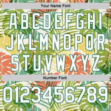 Загрузить изображение в средство просмотра галереи, Custom White White-Kelly Green 3D Pattern Hawaii Palm Trees Authentic Basketball Jersey