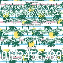 Загрузить изображение в средство просмотра галереи, Custom White White-Kelly Green 3D Pattern Design Palm Trees Authentic Basketball Shorts