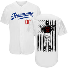 Laden Sie das Bild in den Galerie-Viewer, Custom White Royal-Red Authentic Baseball Jersey