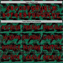 Загрузить изображение в средство просмотра галереи, Custom Kelly Green Red-Black 3D Halloween Horror Night Trick Treat Party Costume Ideas Sports Pullover Sweatshirt Hoodie
