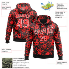 Загрузить изображение в средство просмотра галереи, Custom Black Red-White 3D Halloween Horror Night Trick Treat Party Costume Ideas Sports Pullover Sweatshirt Hoodie
