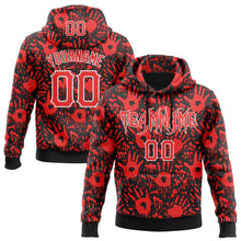 Загрузить изображение в средство просмотра галереи, Custom Black Red-White 3D Halloween Horror Night Trick Treat Party Costume Ideas Sports Pullover Sweatshirt Hoodie
