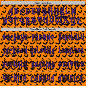 Custom Bay Orange Purple-Black 3D Halloween Bat Party Costume Ideas Sports Pullover Sweatshirt Hoodie