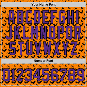 Custom Bay Orange Purple-Black 3D Halloween Bat Party Costume Ideas Sports Pullover Sweatshirt Hoodie