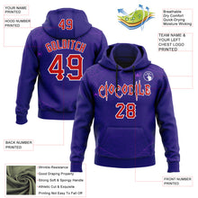 Загрузить изображение в средство просмотра галереи, Custom Dark Purple Red-White 3D Halloween Spider Net Party Costume Ideas Sports Pullover Sweatshirt Hoodie
