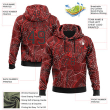 Загрузить изображение в средство просмотра галереи, Custom Red Black-White 3D Halloween Pumpkin Party Costume Ideas Sports Pullover Sweatshirt Hoodie
