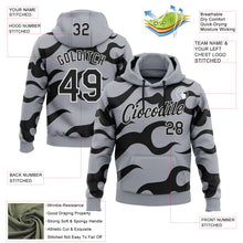 Загрузить изображение в средство просмотра галереи, Custom Stitched Gray Black-White 3D Pattern Design Sportswear Pullover Sweatshirt Hoodie
