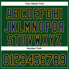 Charger l&#39;image dans la galerie, Custom Stitched Green Navy-Gold 3D Pattern Design Sportswear Pullover Sweatshirt Hoodie
